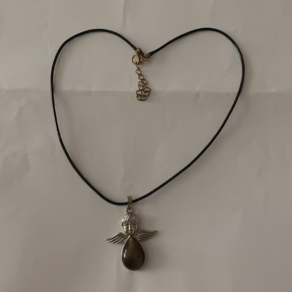 Tiger Eye Angel Necklace